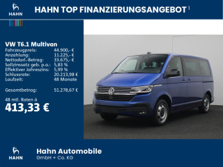 Fahrzeugbild eines Volkswagen T6.1 Multivan in blau.