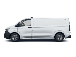 Fahrzeugbild eines Volkswagen T7 Transporter in weiß.