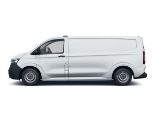 Fahrzeugbild eines Volkswagen T7 Transporter in weiß.