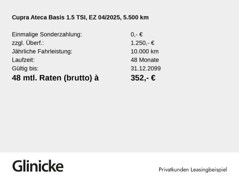 Cupra Ateca - Ateca 1.5 TSI ACT 110 kW DSG el.Heckklappe