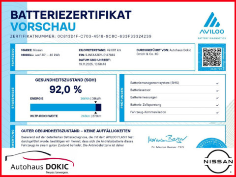 Ansicht 21 - Gebrauchtwagen Fahrzeug, Modell Leaf der Marke Nissan von Verkäufer Autohaus Dokic GmbH & Co.KG