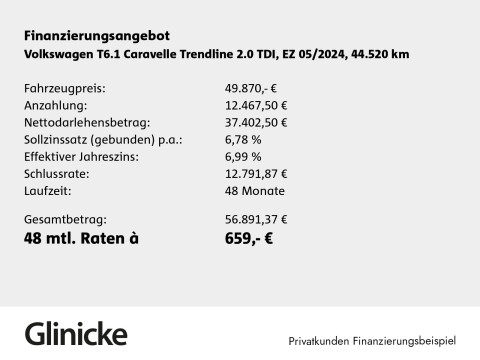 Volkswagen T6.1 Caravelle - T6.1 Caravelle Trendline Lang 2,0 l TDI 110 kW LED ACC AHK DAB