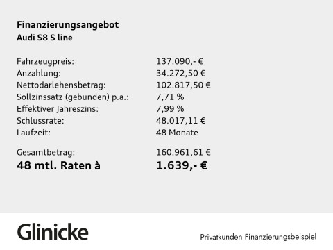 Audi S8 - S8 TFSI quattro tiptronic NEUBESTELLUNG