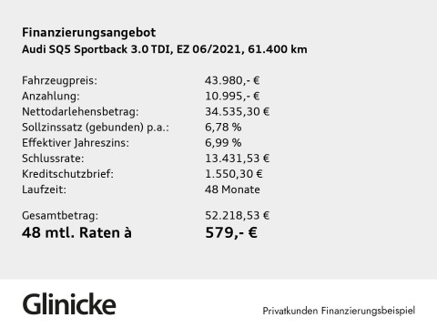 Audi SQ5 Sportback - SQ5 Sportback 3.0 TDI *Luft* B&O Matrix