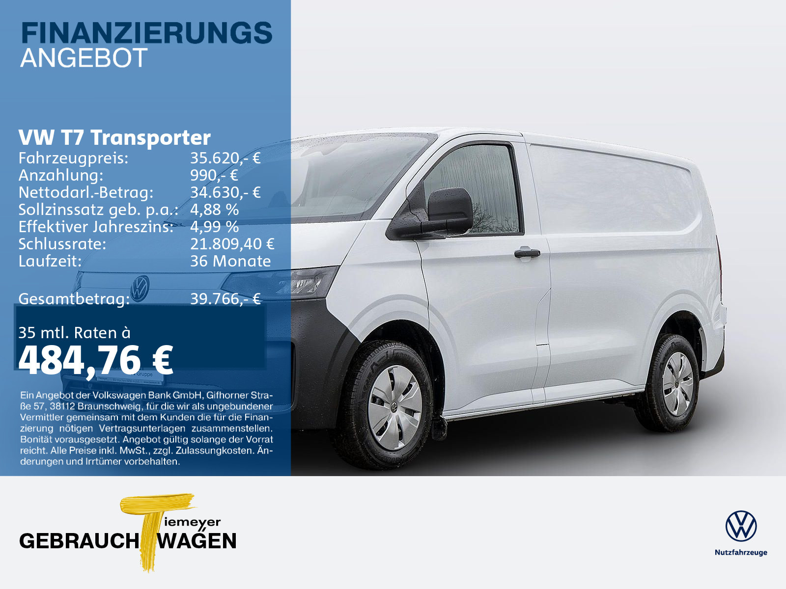 Volkswagen T7 Transporter Kasten