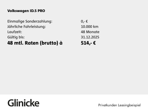 Volkswagen ID.5 - ID.5 Pro 210 kW (286 PS) 77 kWh *ABVERKAUF* | IQ. | AHK