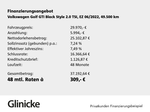 Volkswagen Golf GTI - Golf VIII GTI 2.0 TSI DSG Leder Pano RüKa Black Style