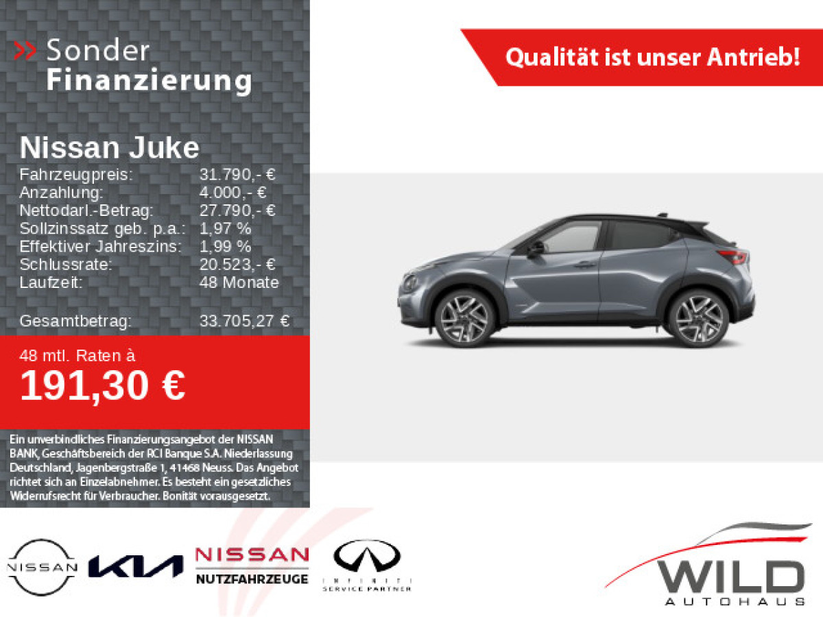 Ansicht 1 - Neuwagen Fahrzeug, Modell Juke der Marke Nissan von Verkäufer Autohaus Wild GmbH