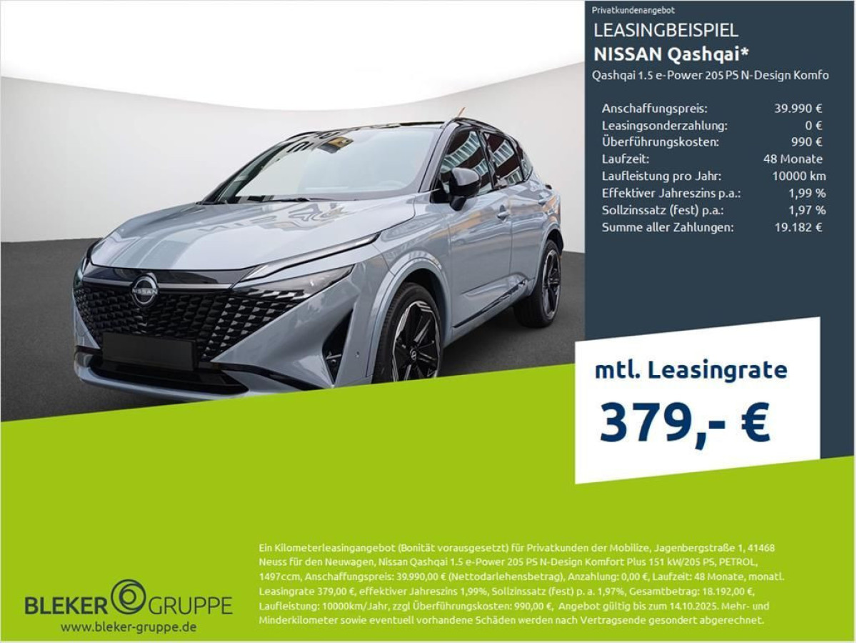 Ansicht 1 - Neuwagen Fahrzeug, Modell Qashqai der Marke Nissan von Verkäufer Autohaus Bleker GmbH