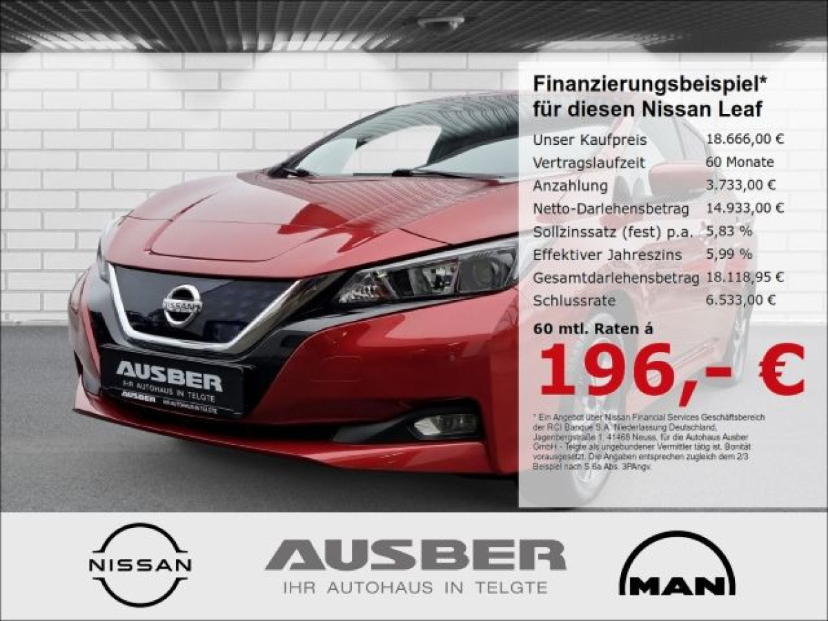 Ansicht 1 - Gebrauchtwagen Fahrzeug, Modell Leaf der Marke Nissan von Verkäufer Autohaus Ausber GmbH
