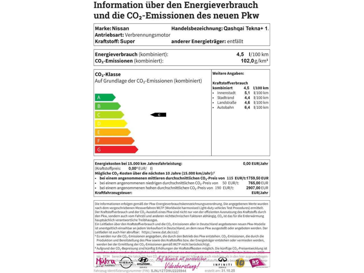 Ansicht 1 - Neuwagen Fahrzeug, Modell Qashqai der Marke Nissan von Verkäufer Autohaus Mükra GmbH