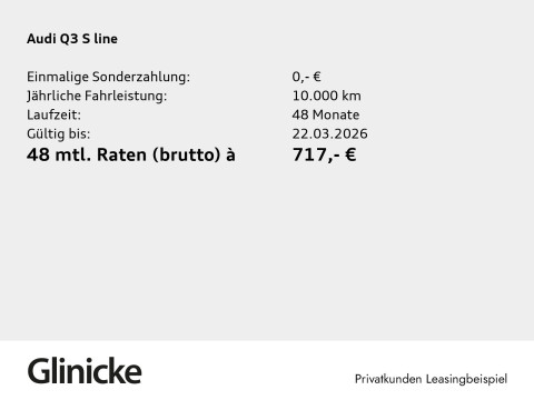 Audi Q3 - Q3 SUV TFSI S line LED Navi Pano AHK 19" Rü