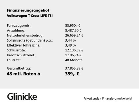 Volkswagen T-Cross - T-Cross Life 150 PS DSG | NAVI | RÜKA uvm.