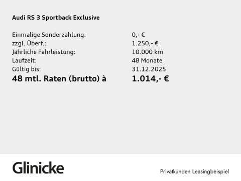 Audi RS 3 Sportback - RS 3 Sportback Pano RS-Abgas Carbon Sonos LM 19"