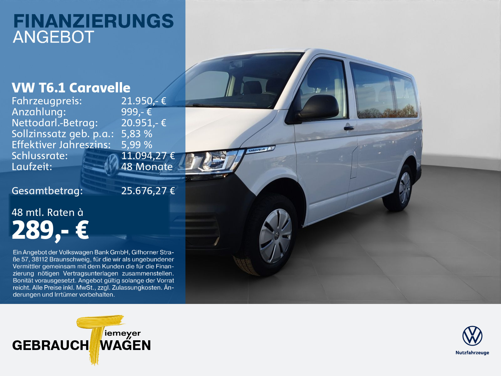 Volkswagen T6.1 Caravelle 9-SITZE