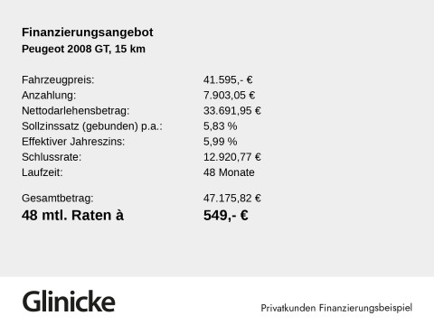 Peugeot 2008 - E-2008 GT Elektromotor 156