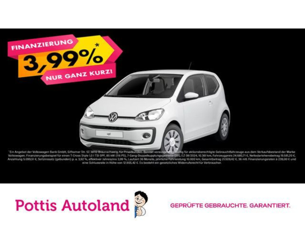 Thumb 0: Volkswagen up! 1.0 MPI MOVE UP! KLIMA SITZHZG BLUETOOTH