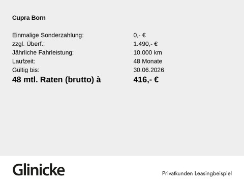 Cupra Born - Born 170 kW 79 kWh Heat Pump RFK, NAVI, LED