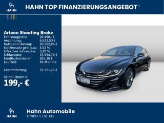 Fahrzeugbild eines Volkswagen Arteon Shooting Brake in schwarz.
