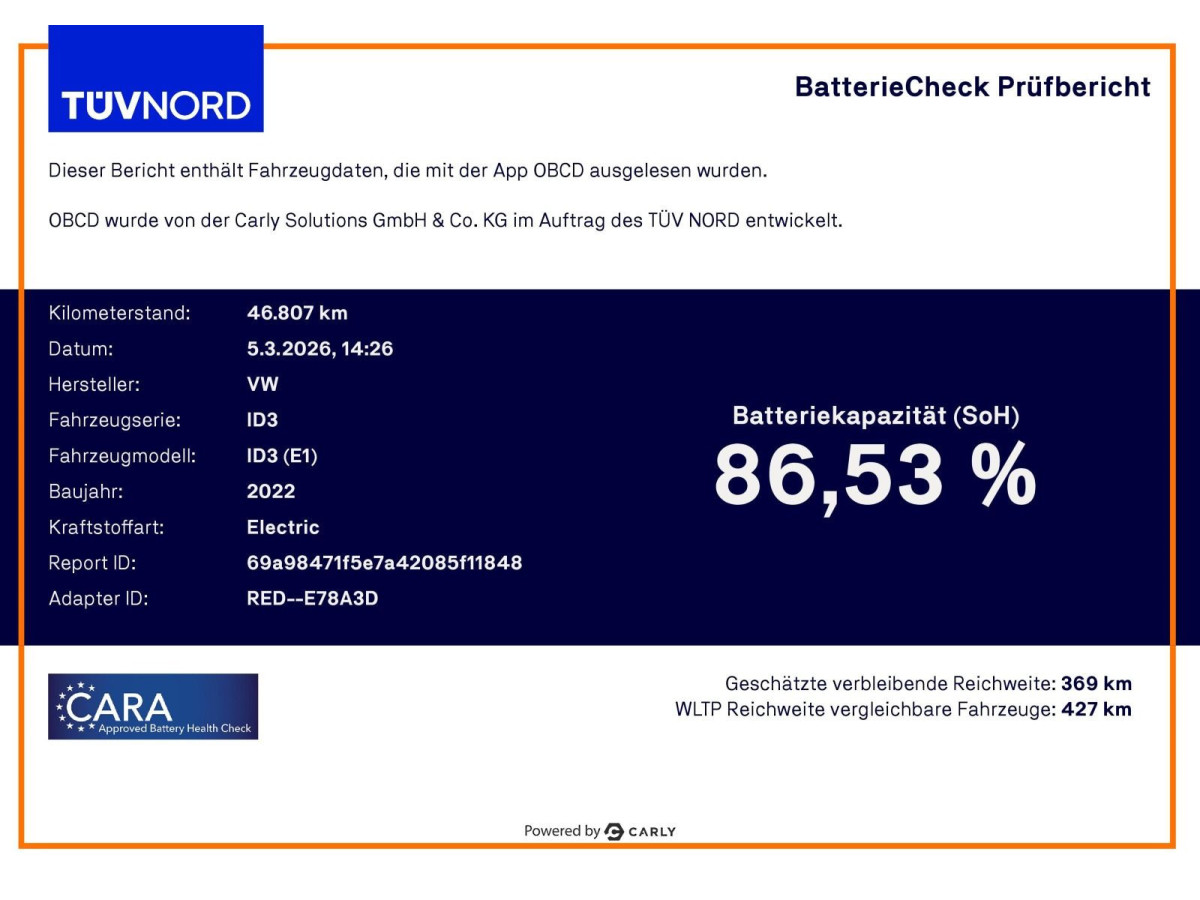 Thumb 18: Volkswagen ID.3 PURE PERFOMANCE NAVI KLIMA PDC LED