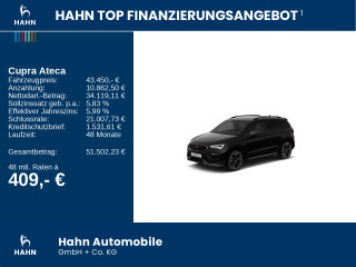 Fahrzeugbild eines Cupra Ateca in schwarz.