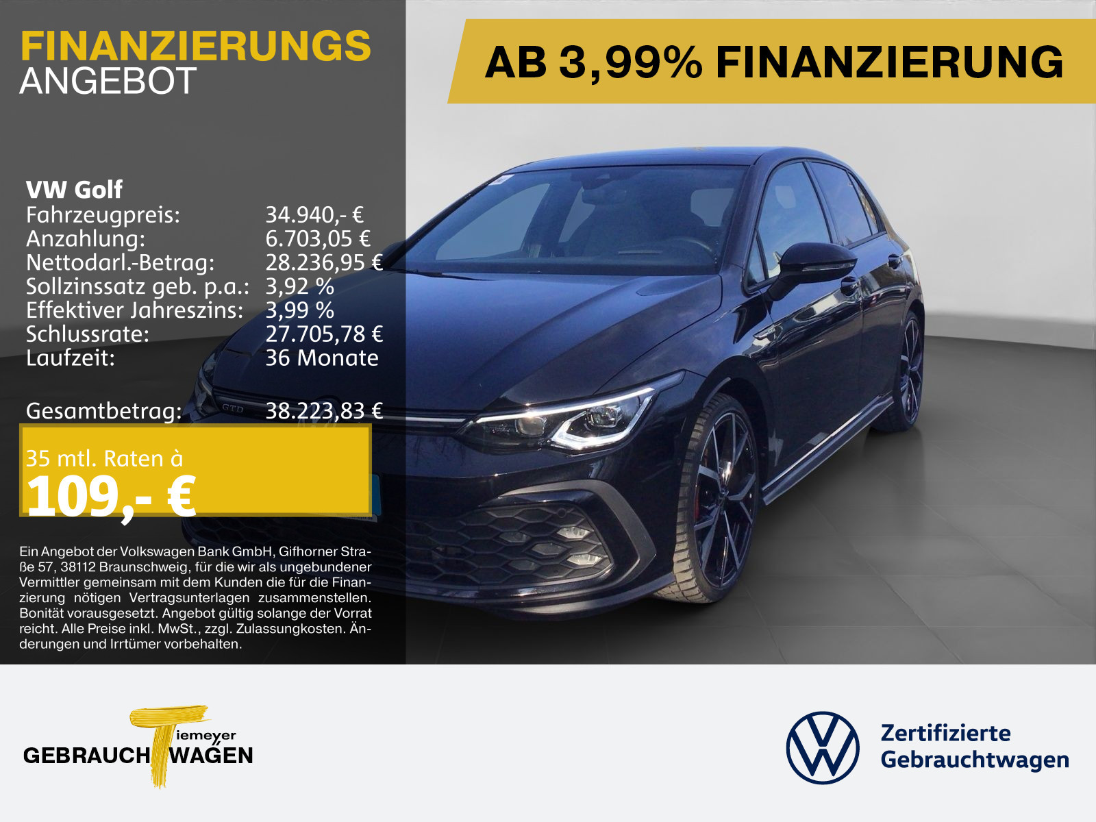 Volkswagen Golf GTD BLACK