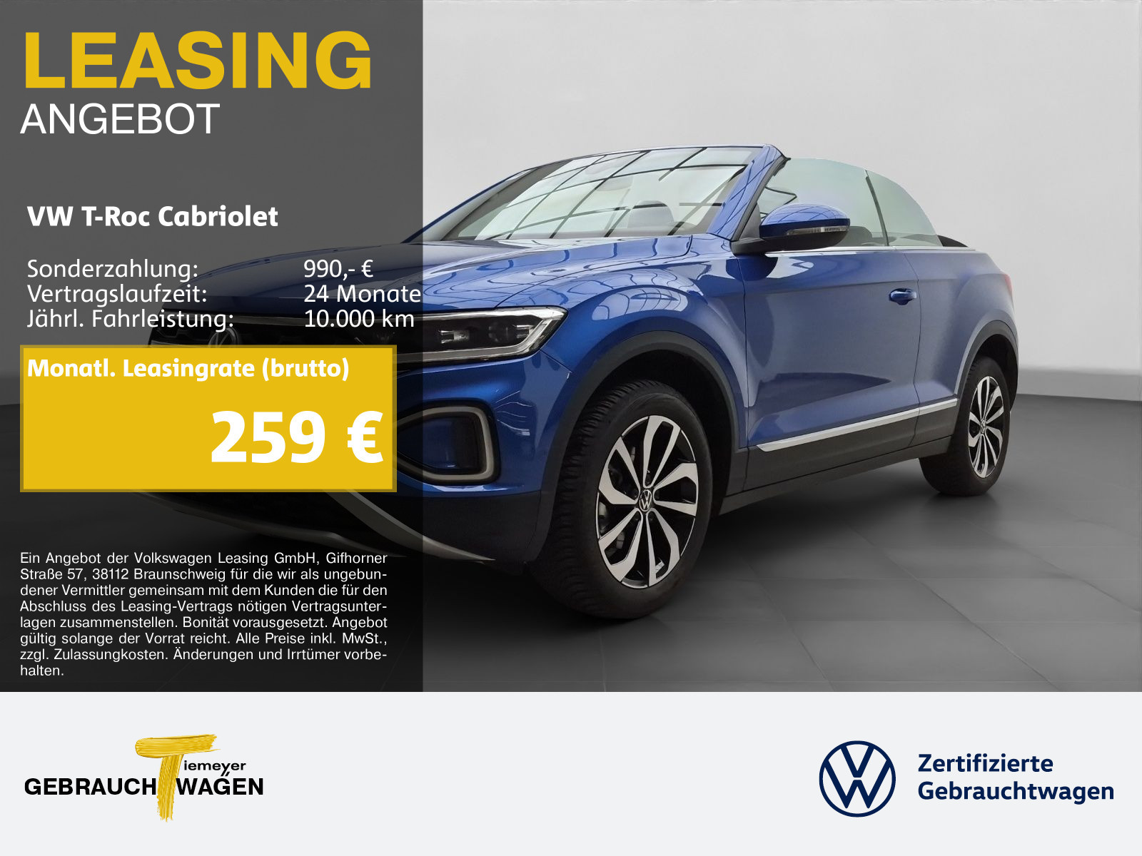 Volkswagen T-Roc Cabriolet 1.0