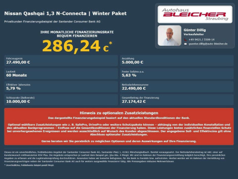 Ansicht 2 - Gebrauchtwagen Fahrzeug, Modell Qashqai der Marke Nissan von Verkäufer Autohaus Bleicher GmbH