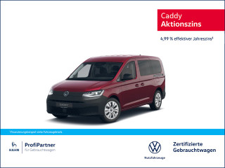Fahrzeugbild eines Volkswagen Caddy Maxi in rot.