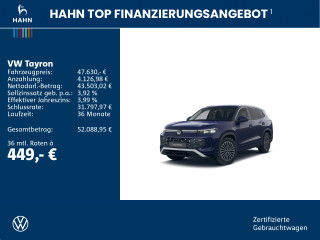 Fahrzeugbild eines Volkswagen Tayron in violett.