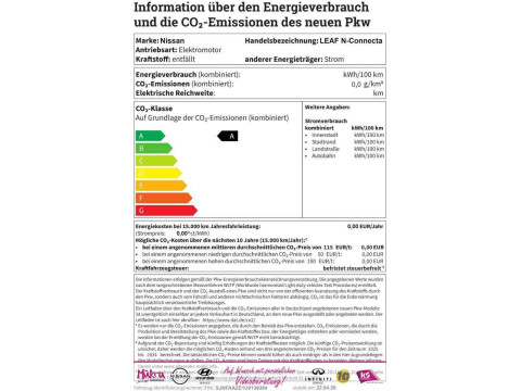 Automodell: Leaf in der Farbe weiß