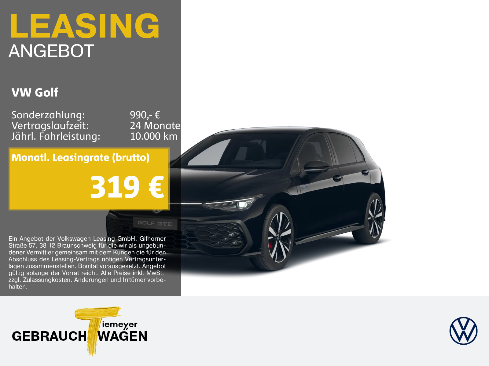 Volkswagen Golf GTE BLACK