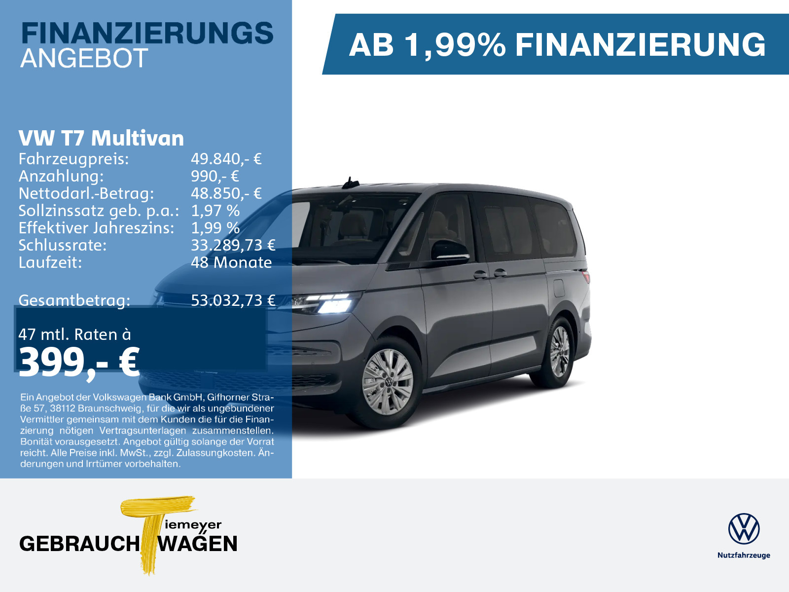 Volkswagen T7 Multivan L&Uuml;