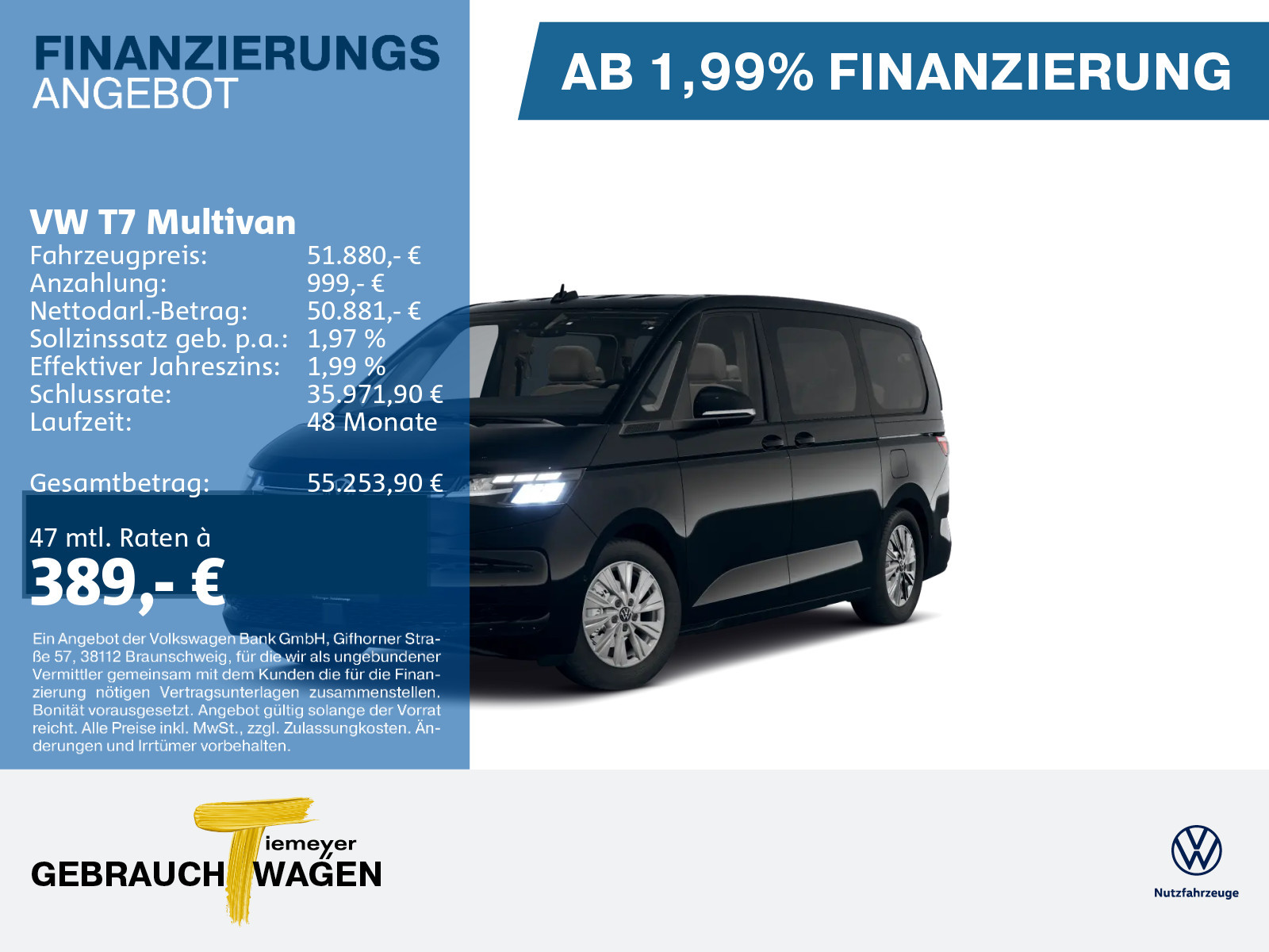 Volkswagen T7 Multivan L&Uuml;