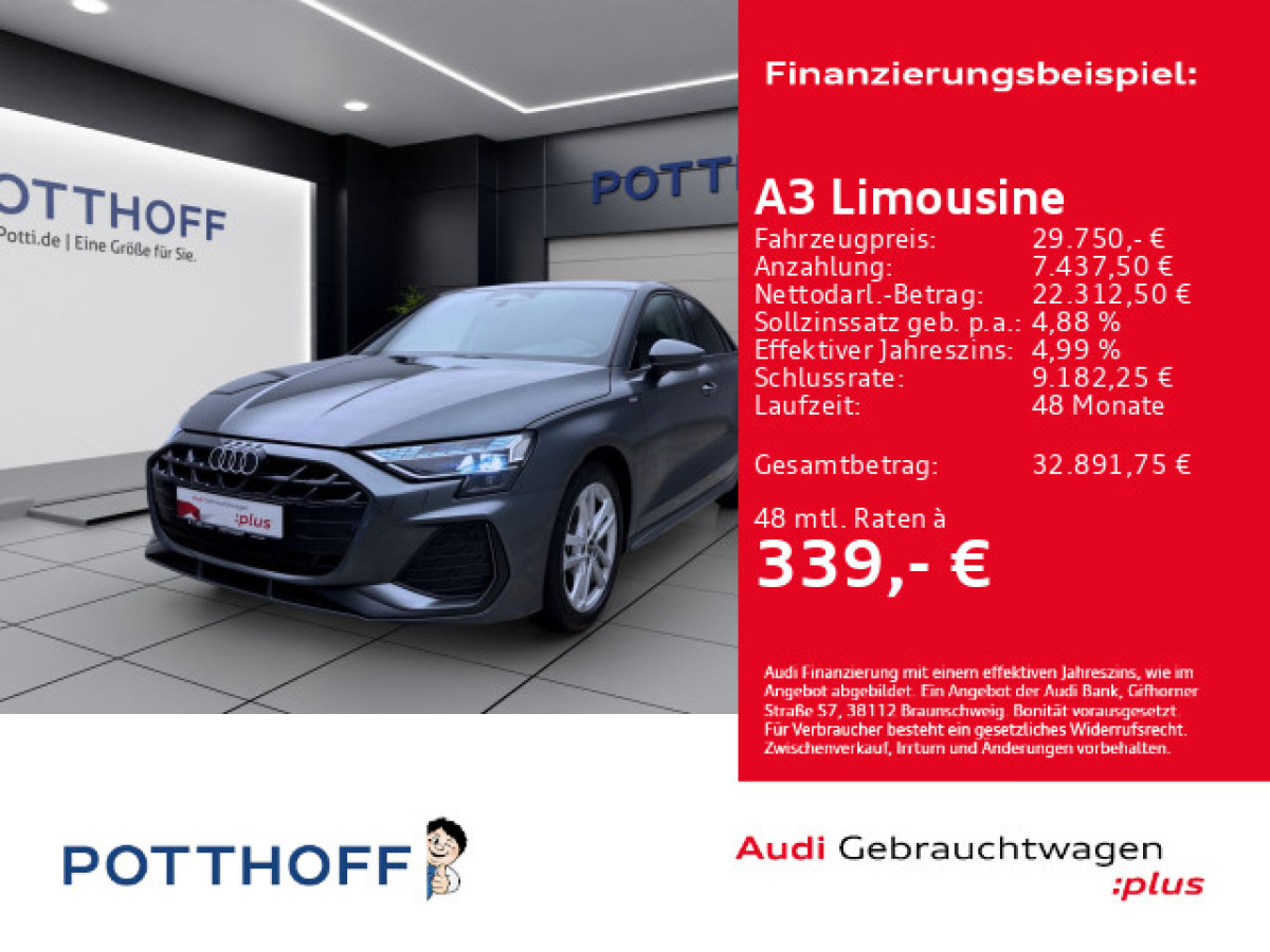 Thumb 0: Audi A3 Limousine TFSI S-LINE NAVI eKLAPPE AHK KLIMA