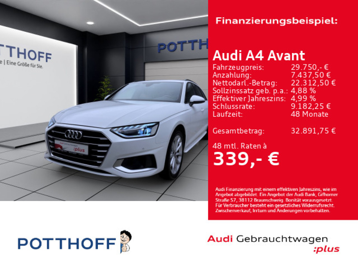 Thumb 0: Audi A4 Avant 40 TDI ADVANCED AHK KAMERA NAVI+ PDC