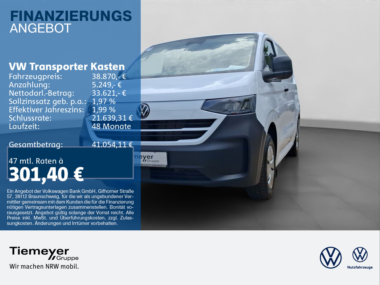 Volkswagen Transporter Kasten 2.0