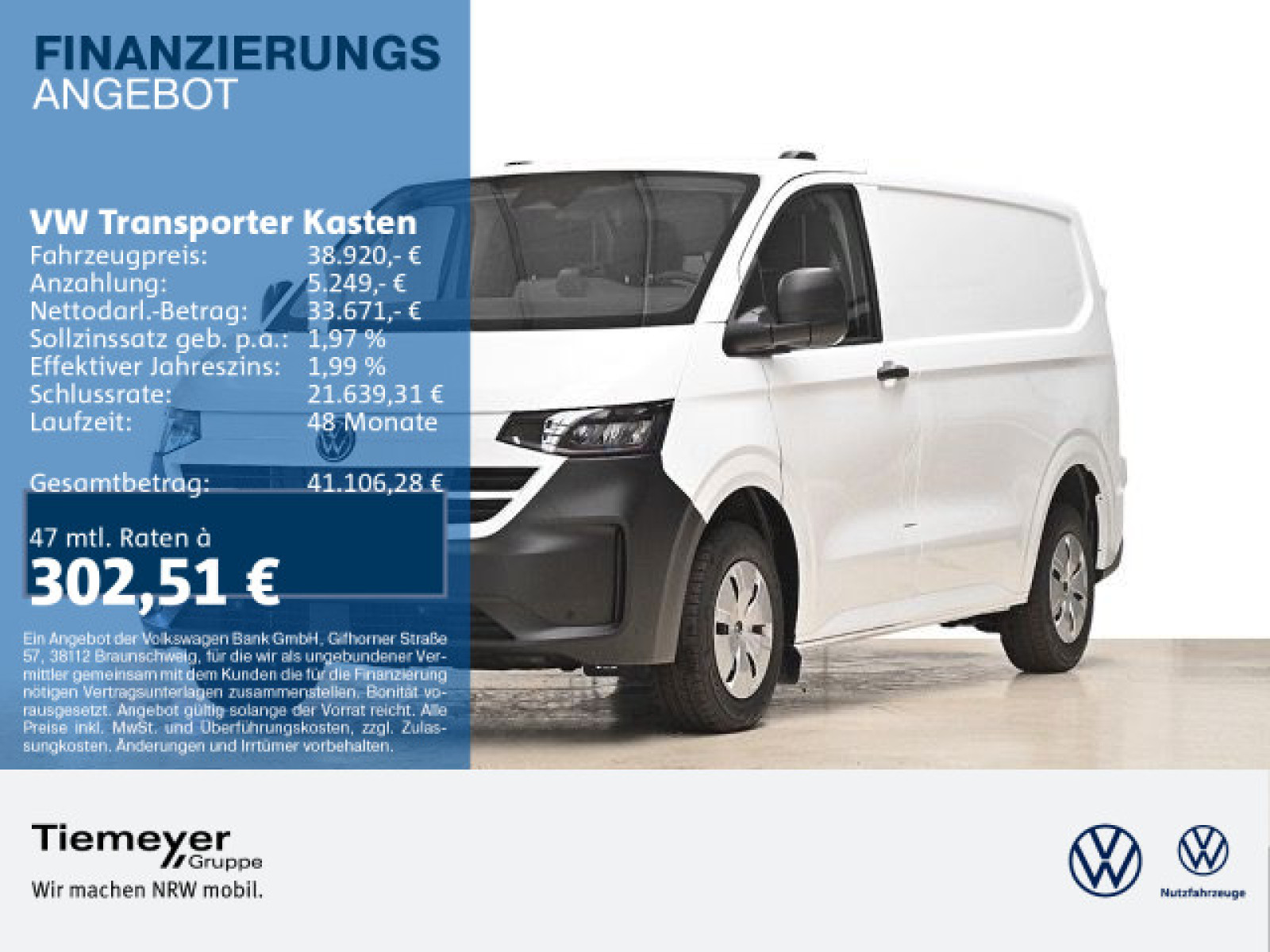 Volkswagen Transporter Kasten 2.0