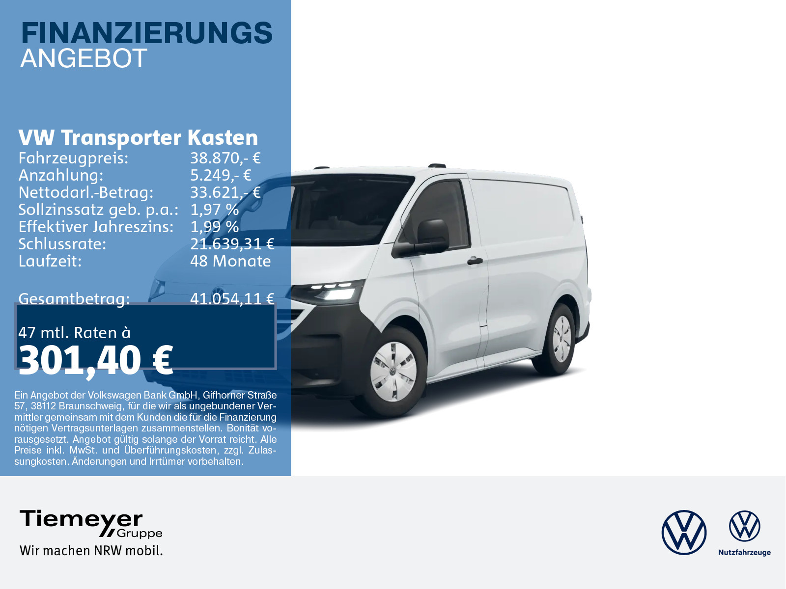 Volkswagen Transporter Kasten 2.0
