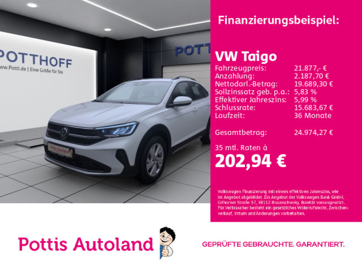 Thumb 0: Volkswagen Taigo 1.0 TSI LIFE SITZHZG PDC LED KLIMA DAB+