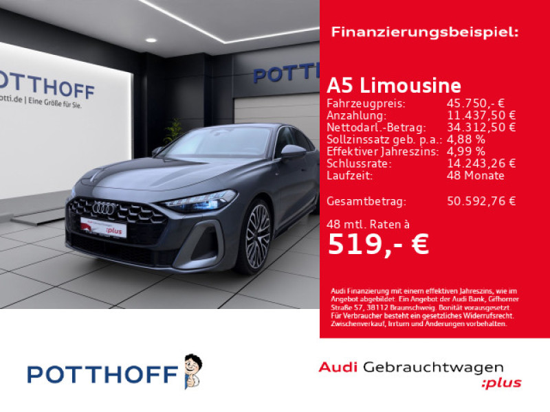 Bild 0: Audi A5 Limousine TFSI S LINE NAVI eKLAPPE LM20 VIRTUAL