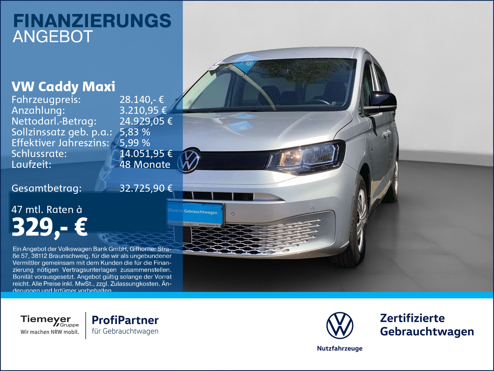 Volkswagen Caddy Maxi 7-SITZE