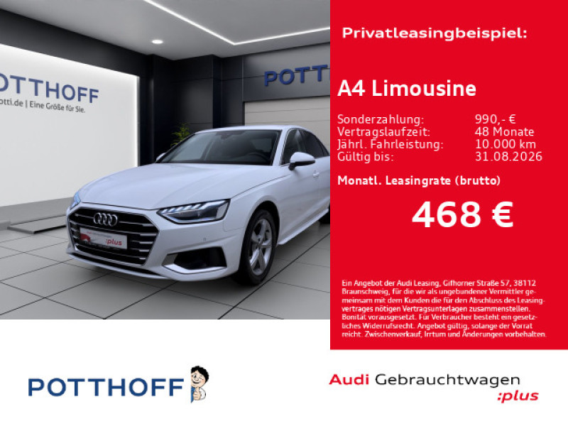 Bild 0: Audi A4 Limousine 40 TDI ADVANCED NAVI KAMERA LED SITZHZG