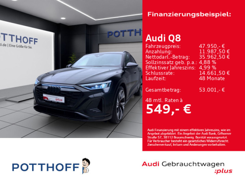 Bild 0: Audi Q8 Sportback 55 e-tron Q S LINE PANO NAVI+ B&O LM22 HuD