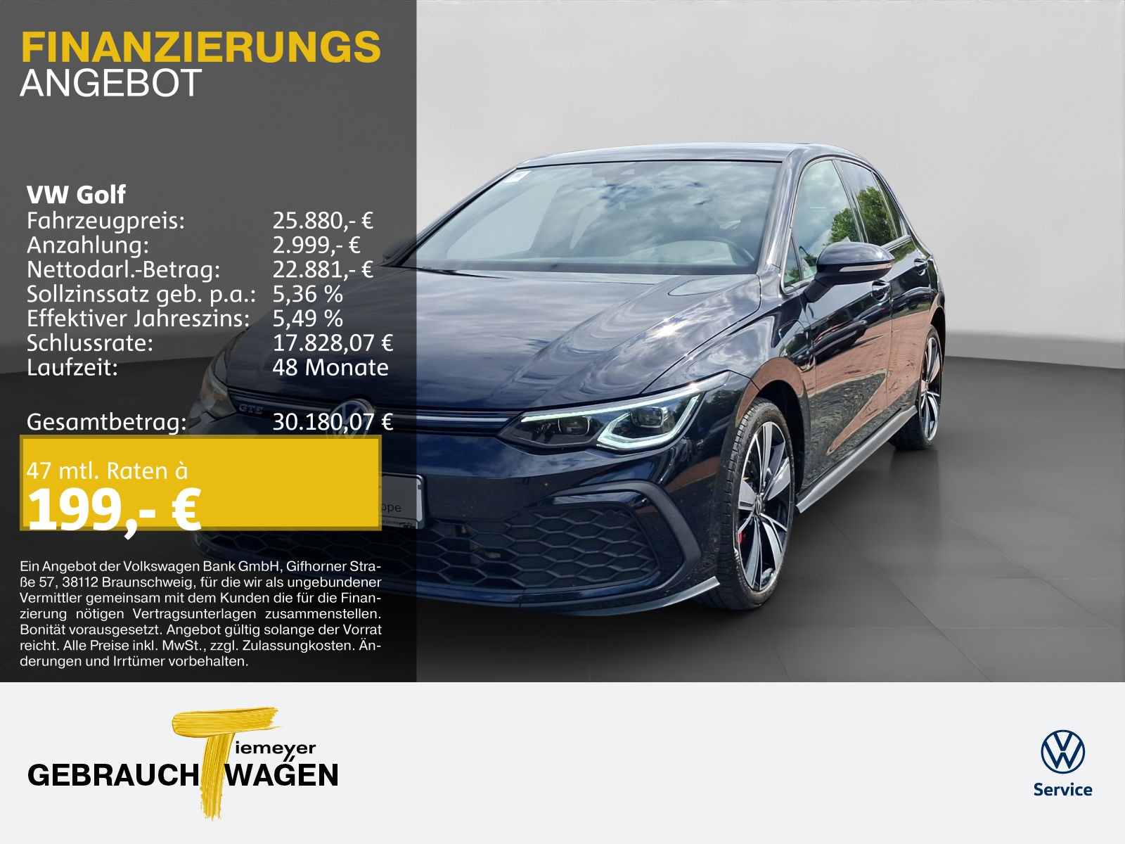 Volkswagen Golf GTE BLACK