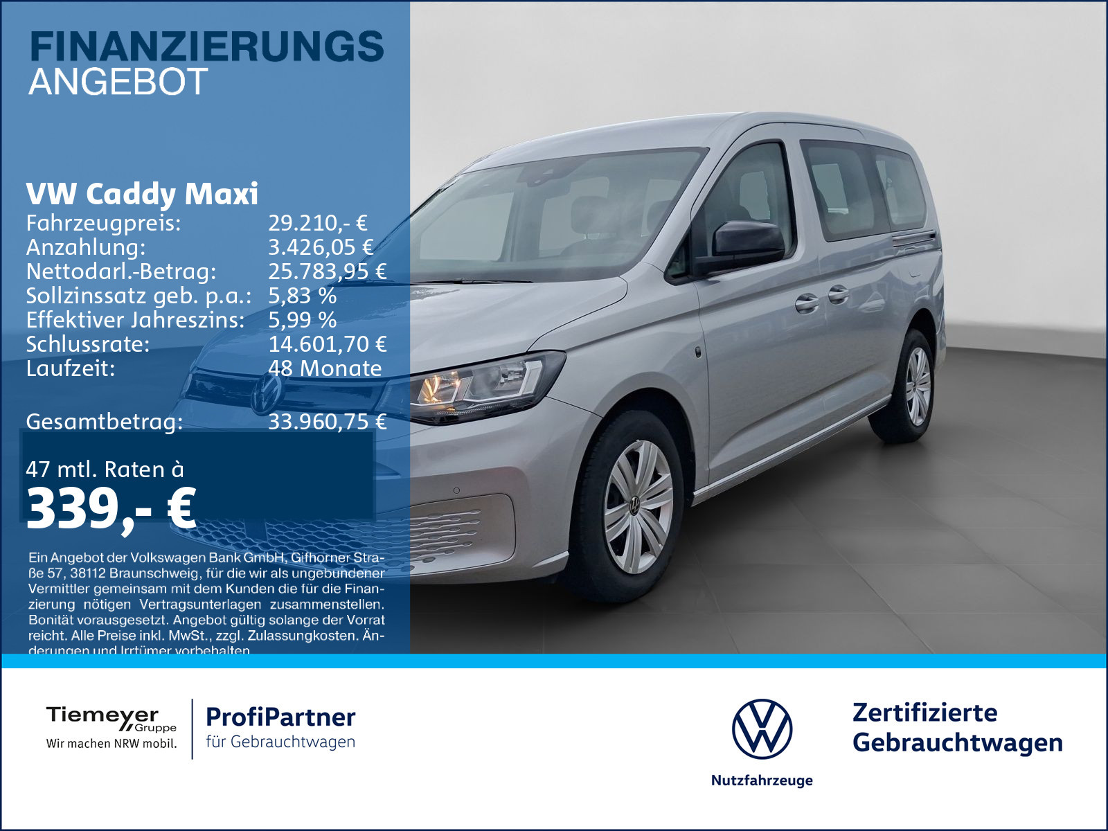 Volkswagen Caddy Maxi 7-SITZE