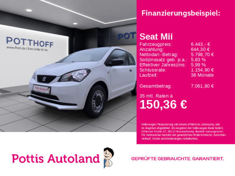 Bild 0: Seat Mii 1.0 MPI REFERENCE KLIMA RADIO GANZJR
