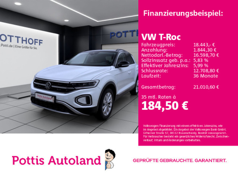 Bild 0: Volkswagen T-Roc 1.0 TSI STYLE SITZHZG PDC KLIMA LED