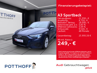 Audi A3 Sportback 40 TFSIe ADVANCED NAVI+ SITZHZG PDC AHK