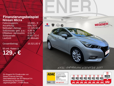 Ansicht 2 - Gebrauchtwagen Fahrzeug, Modell Micra der Marke Nissan von Verkäufer Autohaus Wegener Berlin GmbH - Filiale Spandau